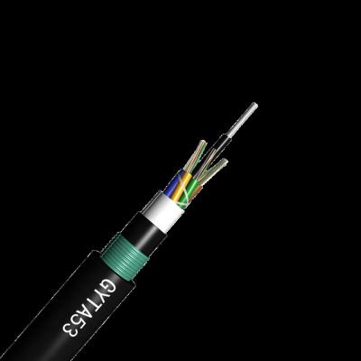 China GYTA53 2-144 Core Stranded Loose Tube Armored Double Sheath Fiber Optical Cable GYTA53 for sale