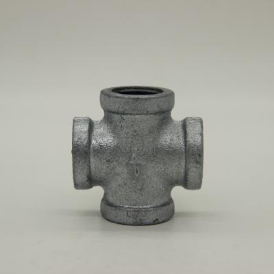 China Malleable Iron Building Plumbing Fittings High Quality Hot Dipped Galvanized Cross Made In China for sale