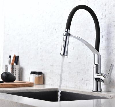 China Pull Out Spray Good Quality Pull Down Cold And Hot Water 304 Handle Mixer Pull Out 304 Stainless Steel Kitchen Mixer Tap for sale