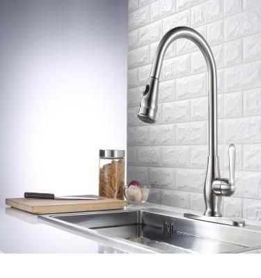 China Pull Out Spray Cupc-Certified Kitchen Faucets Can Be Drawn Elbow Faucets Stainless Steel Bar Sink Faucets for sale