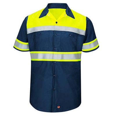 Κίνα Quantity Anti-Shrink Men's Short Sleeve Shirts Hi Vis Work Shirts προς πώληση