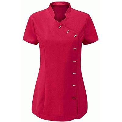 中国 Beauty Salon Tunic Shirt Ladies Hi Breathable and Comfortable Fashionz Women Love Uniform Hairdressing Tunic Top 販売のため