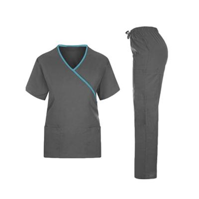 中国 Anti-pilling Beauty Salon Tunic Lady Beautician Work Wear Uniform Set 販売のため