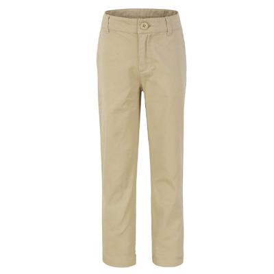 China Boy's Breathable School Uniforms Front Cotton Twill Adjust Waist Flat Pants Te koop