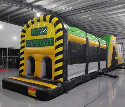 China Outdoor PVC Tarpaulin Challenge Theme Inflatable Total Sport Game Inflatable Wipeout Obstacle Course for sale