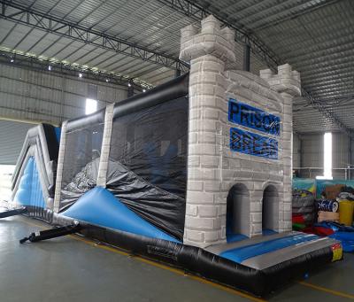 China Outdoor Escape Theme Sport PVC Tarpaulin Challenge Bounce House Inflatable Obstacle Course for sale