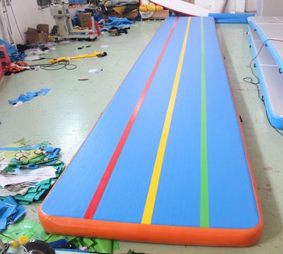 China Durable PVC Indoor Sports Equipment Inflatable Gymnastic Air Track Mat Customized Inflatable Gym Air Track With Electric Compressor for sale