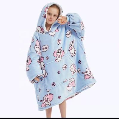 China Hot Selling Sherpa Fleece Blanket Folded Hooded Custom Hooded Hoodies With Parent-child Clothing Wholesale for sale