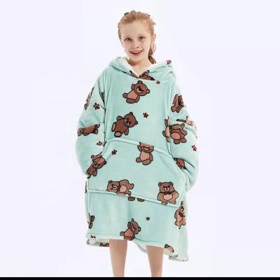 China Hot Selling Sherpa Fleece Blanket Folded Hooded Custom Hooded Hoodies With Parent-child Clothing Wholesale for sale