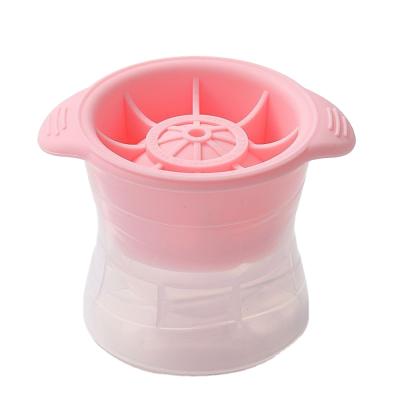 China Cheap Viable America Maker Round Ice Cream Tray Silicone Sphere Ice Cream Mold Easy To Fall Ice Cube Mold Kitchen Instrument for sale