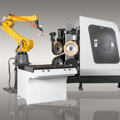 China CNC Stainless Steel Automatic Grinding Machine / Robot Milling Machine for Shower Tap Mixer for sale