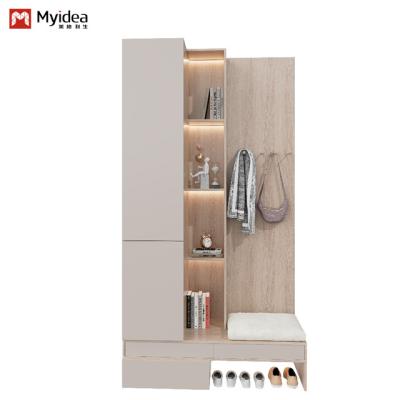 China Shoe Cabinet Bookcase With Lamp Belt Design One-piece Wardrobe Support customization for sale