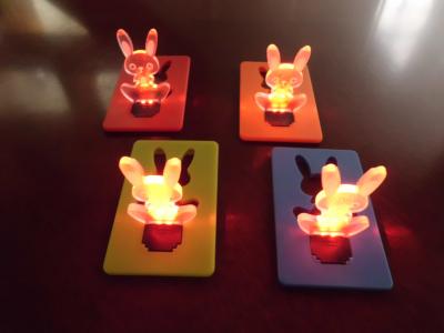 China Animal Shapes Pocket Card Light for sale