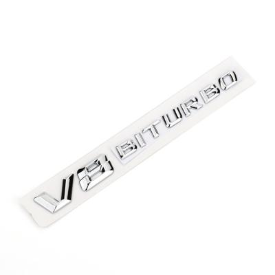 China Trunk Viable Custom Silver Black Red Black Decals Name Plate Badge Auto Car Letters Sticker for sale