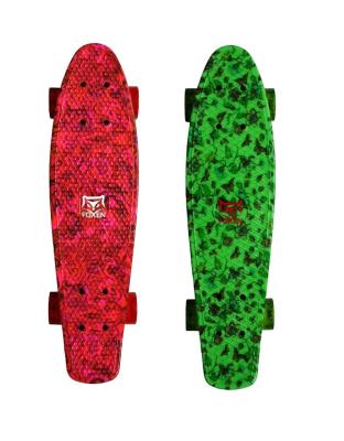 Chine La planche à roulettes de penny, le panneau ou la planche à roulettes en plastique rouge 22X 6 de penny s'avance petit à petit à vendre