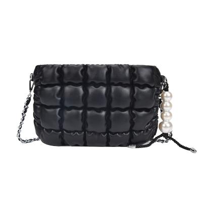 China 2021 New Arrival SY Fashion Women's Rhombic Handbags Grid Leather Shoulder Bag For Personality Girls Embroidered Shoulder Bag for sale