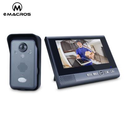 China Durable Two Way Wire Door Bell Camera With Video Screen Door Phone Multi Apartment Door Phone Intercom for sale