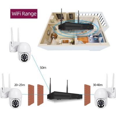 China eMacros 4 Channel H.264 NVR CCTV Camera Kits Outdoor CCTV System Waterproof/Waterproof Smart Wifi CCTV Camera for sale