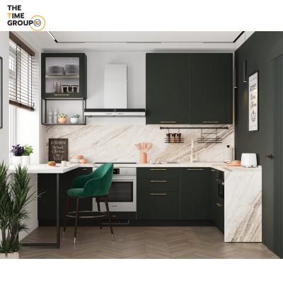 China Environment Friendly Pvc Kitchen Cabinet With Quartz Countertop Kitchen Hanging Cabinet Wall for sale