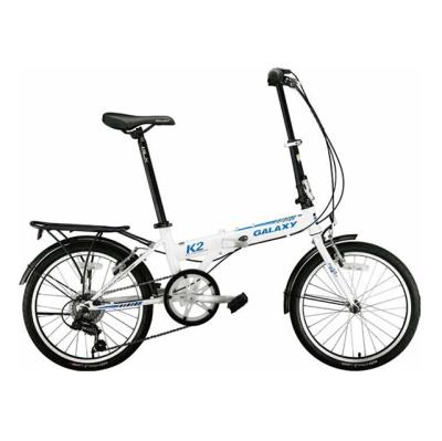 China Steel Folding Bike 20 Inch Steel Frame V Brake 6 Speed Portable Bicycle For Office Worker for sale