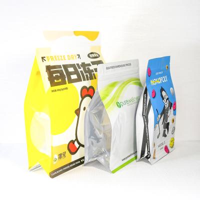 Chine Conception de logo personnalisé Ressaillables de qualité alimentaire Ziplock en plastique à fond plat huit côtés de sceau sacs d'emballage alimentaire à vendre