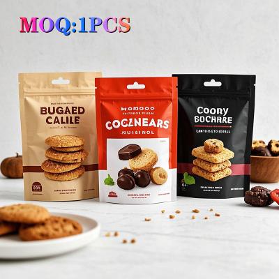 Chine Foil d'aluminium personnalisé Snack Thé Chocolat Sac d'emballage Bonbons Stand Up Pouch Effect Matte Emballage de café en forme libre à vendre
