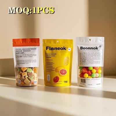 Chine Sacs d'emballage à fermeture à glissière alimentaire pour les noix Snack café Logo personnalisé imprimé Fermeture à glissière gommes Fermeture à glissière sacs en plastique recyclables à vendre