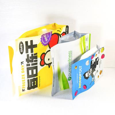 China Sacos de alimentos para animais de estimação de oito lados selados 8oz Custom Printed Re-Sealable Zipper Material PET/ALU/LLDPE durável a granel para cães e gatos à venda