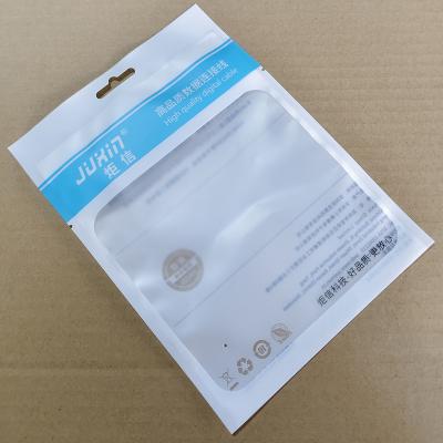 Cina Sacchetti organizzatori per cavi a cerniera con gancio appeso. Finestra chiara, durevole e riutilizzabile. Perfetto per accessori tecnologici, viaggi, ufficio. in vendita