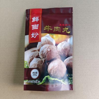 Cina Borse per polpette di polpette di carta in fiocco con fronte trasparente ricapribile per alimenti surgelati Servizio alimentare 500g 1kg Disegno su misura in vendita