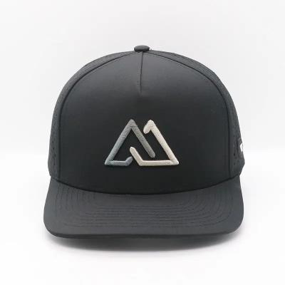 Chine Résistant à l'eau 6 panneaux casquette de base-ball personnalisée avec logo de patch en caoutchouc et conception imperméable à vendre