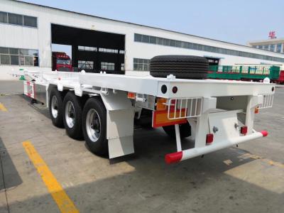 China Aanpasbare flatbedtrailer voor halftrucks met optionele FUWA / BPW-as Te koop