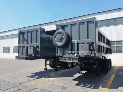 China 3 Axle Hydraulic Dump Tipper Semi Trailer RectangleContainer Load 30-40Tons for sale