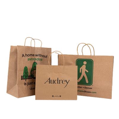 China Recycled Materials Paper Packing Brown Paper Kraft Bags Food Bags Custom Packaging Bag Free Design Craft Pap for sale