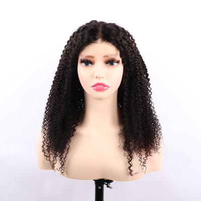China High Quality Transparent Afro Raw Virgin Hair Body Wave Kinky Curly Lace Closure Wigs For Black Women for sale