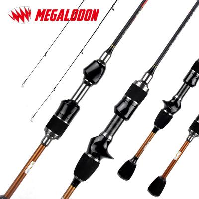 China 2 Sections Fishing Rod Megalodon New 100% Sensitive Super Soft Low Speed Optional 2Tips Carbon Fiber Fishing Rod 1.68M/1.8M for sale