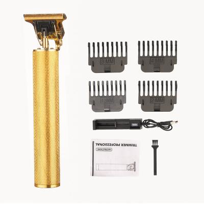 China Household Metal Beard Trimmer T9 USB 0mm Electric Hair Engraving Bald Cutting Machine for sale