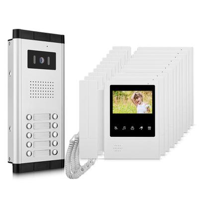 China Video intercom 12 apartment Video intercom Video Doorbell Door Phone Kits Wired Video Intercom System for sale