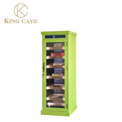 China Vertical Freestanding Lockable Humidors Cabinet Electric Cigar Cooler for sale