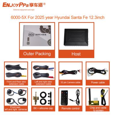 China 1080P Resolution 360 Car Camera System Loop Video Recording For Hyundai Santafe 12.3inch for sale