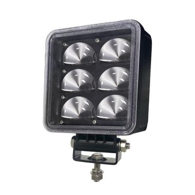 China Trucks Trucks P&D 30W DC 10-80V universal forklift work reginal red/blue zone safety warning light forklift led spot light for sale