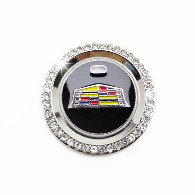 China Auto Head Switch Control Center Button Bling Car Sequin Cover Decal Trim Decorative Trim Fit For Cadillac XT6 CT5 XT4 for sale