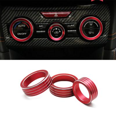 China Hot Selling Auto Car For Auovo AC Knob Cover Accessories Fit Decorative Air Conditioning Button Ring For Subaru Forest for sale