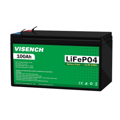 Chine Visench Direct usine de haute qualité 12v 5ah profonde 6000 cycles de vie solairepo4 batterie rechargeable de stockage d'énergie à domicile à vendre