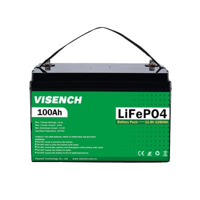Chine Visench Direct usine de haute qualité 12v 100ah 5KWH 10KWH batterie de stockage solaire Lifepo4 à vendre