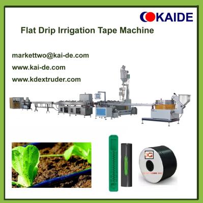 China Non PC Flat drip irrigation tape making machine 16mmx0.15mm for sale