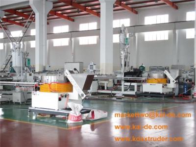 China Metzerplas Flat Drip Irrigation Tape Making Machine 0.15mm-0.6mm with two holes punching for sale
