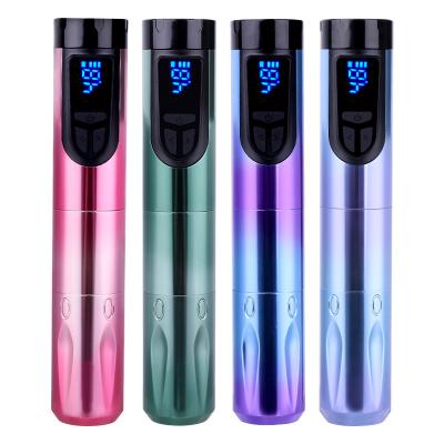 China 14500mAh Reserve Battery Power Wireless Tattoo Machine with LCD Display and Replaceable Battery Aircraft Aluminum Design for sale