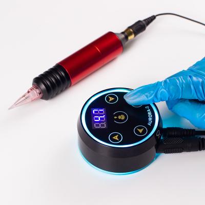 China Upgrade Digital LCD Display Touch Screen Mini Aurora II Tattoo Power Supply 388g Package Weight for Tattoo Machine for sale