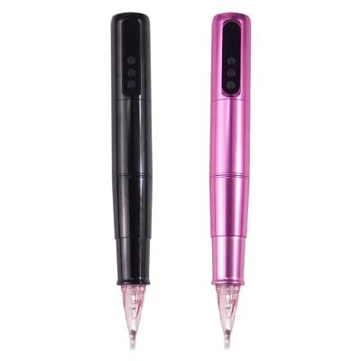 China Scalp Micropigmentation Eyebrow Eyeline Lip Rotary Tattoo Cartridges Pen Stainless Steel with Electric Battery Power Supply for sale